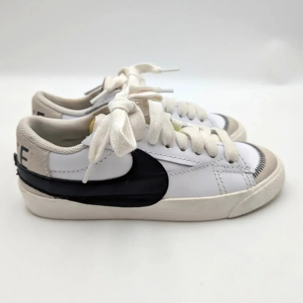 Nike Blazer Low '77 Jumbo Sneakers Shoes Women's White/Black Size US7 EU38